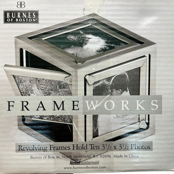 Burnes of Boston Frameworks revolving frames cube - silver - Picture 1 of 2